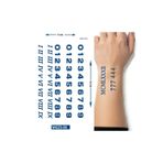 Airbrush Tattoo Roma Latin Rakam Sayı Geçici Dövme Yarı Kalıcı Aylık Yapıştırma Dövme