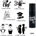 Airbrush Tattoo Sanatsal Modeller Spray Tattoo Geçici Dövme Seti Dark Siyah Sprey