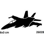 Airbrush Tattoo Savaş Uçağı F 16 Yapışkanlı Stencil Süsleme ve Boyama Kalıbı