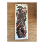 Airbrush Tattoo Savaşçı 1 Hafta Kalıcı Tam Kol Bacak Yapıştırma Geçici Dövme 46 CM