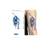 Airbrush Tattoo Savaşçı 18X11 Cm Yarı Kalıcı Hayalet Geçici Dövme Yapıştırma Dövme