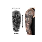 Airbrush Tattoo Savaşçı Kız 1 Hafta Kalıcı Tam Kol Kaplama Bacak Yapıştırma Geçici Dövme 46 Cm