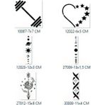 Airbrush Tattoo Şerit Pusula Geçici Dövme Şablonu Seti Sadece Desen