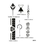 Airbrush Tattoo Şerit Sırt Bacak Geçici Dövme Kalıpları Seti Spreysiz