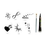 Airbrush Tattoo Sonsuz Kalpler Hint Kınasıyla Geçici Dövme Seti