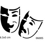 Airbrush Tattoo Tiyatro Maske Yapışkanlı Stencil Süsleme ve Boyama Kalıbı