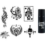 Airbrush Tattoo Tribal Şans Spray Tattoo Ile Geçici Dövme Yapma Seti