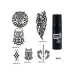 Airbrush Tattoo Tribal Serisi Spray Tattoo Geçici Dövme Yapma Seti Dark Siyah