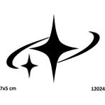 Airbrush Tattoo Yıldız Dönüşü Yapışkanlı Stencil Süsleme ve Boyama Kalıbı