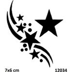 Airbrush Tattoo Yıldız Kümesi Stencil Süsleme ve Boyama Kalıbı