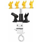 Airbrush Tutucu Kitleri Evrensel Kelepçeli Tutma 6 Boya Airbrush ve 1 Regülatör 360 Derece Verimli Çalışma (Yurt Dışından) - Set - Siyah