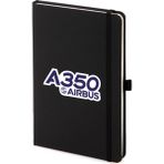 Airbus A350 Not Defteri 13X21 cm Pilot - Havacı - Uçak Tutkunu Hediye - Siyah - Çizgili