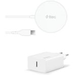 Aircharger M+ Magsafe Uyumlu Kablosuz Şarj Aleti Pd 20W Seyahat Şarj Aleti Beyaz