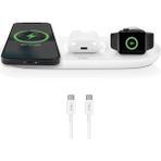 Aircharger Trio 3 Ü 1 Arada iPhone + Apple Watch + Airpods Kablosuz Hızlı Şarj Aleti