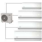 Airfel 5LMX125N 42000 BTU Dış Ünite 4 İç Ünite 9+12+12+18 Duvar Tipi Multi Klima