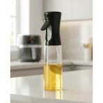 Airfrey Için Yağdanlık, Püskürtmeli Sprey Cam Şişe Zeytinyağı Sirke Yağ Püskürtücü 225 ml Siyah - Beyaz