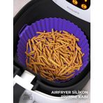Airfryer Silikon Pisirme Kabi 20X5 Cm Bpa Icermez Tum Airfryerlere Uyumlu Pisirme Kagidi Mor
