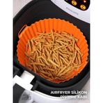 Airfryer Silikon Pisirme Kabi 20X5 Cm Bpa Icermez Tum Airfryerlere Uyumlu Pisirme Kagidi Turuncu