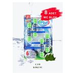 AirGut 2li Paket Wc Blok, Tuvalet Koku Giderici 8 Adet Çam Kokusu Bloğu (MAVİ SU VERİR)