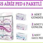 Airiz Hijyenik Ped 6 Lı Set 98 Adet