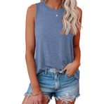 AirMood Cami Tank Tops Mavi Kadın Kolsuz T-shirt