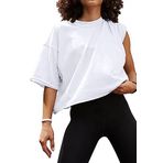 AirMood Workout Loose Fitted Tees Beyaz Kadın Crop T-shirt