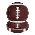 Airoads Rugby doğum günü partisi malzemeleri şekerlemeler ekmek tatlı tabağı Rugby spor temalı yemek takımı çevre dostu kağıt tabak çocuklar erkek doğum günü bebek duş ev dekoru (Rugby)