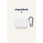 Airpod 3 Nesil Uyumlu Kılıf Silikon Kapak Arka Koruma Kabı Koruyucu Kılıf - Beyaz - Nesil 3