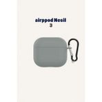 Airpod 3 Nesil Uyumlu Kılıf Silikon Kapak Arka Koruma Kabı Koruyucu Kılıf - Gri - Nesil 3