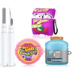 Airpod AirPods 4 için Sevimli Kılıf Temizleyici Kitli, 3D Kawaii Silikon AirPods 4. Nesil Kılıf Karikatür Gıda Komik Koruyucu Kapak Aksesuarları AirPods 4 Gen (2024) (USB-C) Kızlar Erkekler için