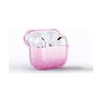 Airpods 3. Nesil Uyumlu Zore Allstar Airbag 32 Parlayan Simli Saydam Renkli Kılıf - Pembe
