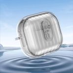 Airpods 4 Kılıf Kenarları Renkli Şeffaf Dilimli Silikon Redclick Airbag 40 Kılıf