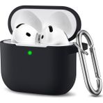 Airpods 4 Kılıf Silikon Kulaklık Koruyucu Yumuşak Kılıf - Siyah