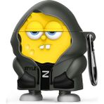 Airpods 4.nesil ile Uyumlu Kılıf Karikatür SüngerBob Figürlü Tasarım Sevimli Figürlü Silikon Kılıf - Sarı - Altın