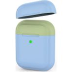 AirPods Kılıf Koruyucu Case 2MM Silikon Yedek Kapak Hediyeli PT88-Z - Mavi