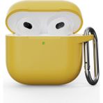 Airpods Nesil 4 Uyumlu Kılıf Silikon Kapak Arka Koruma Kabı Koruyucu Kılıf - Sarı - Airpod Nesil 4
