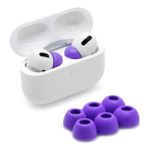 AirPods Pro (1. Nesil ve 2. Nesil) için Eartune Fidelity UF-A Premium Bellek Köpüğü İpuçları - Şarj Kutusuna Uyar, Kulaklarınızda Kalır, Mükemmel Ses Yalıtımı ve Dahili Waxguard - Orta, [Mor]