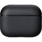 Airpods Pro 3 Uyumlu Kılıf 1500d Aramid Fiber Pitaka Classic Serisi Black-grey Twill Kapak Siyah-gri Siyah - Gri