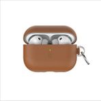 Airpods Pro 3 Uyumlu Wiwu HC-201 Parmak Izi Bırakmayan Deri Kılıf Kahverengi