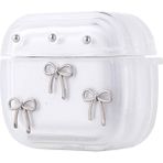 Airpods Uyumlu 3. Nesil Zore Airbag 44 Airbag Tasarımlı Simli Şeffaf Kutup Kılıf-Fiyonk - Titanyum