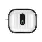 Airpods Uyumlu 4 Kılıf Kenarları Renkli Şeffaf Dilimli Silikon Zore Airbag 40 Kılıf-siyah
