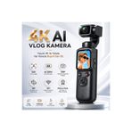 Aırstorr 4K El Tipi Vlog Kamera – 330° AI Takip, Stabilizasyonlu, Selfie Lensli Kamera