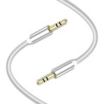 Airstorr Aux 3.5 mm Jack Girişli Örgü Ses Aktarım Kablosu Telefon Hoparlör Araç Aksesuarı