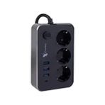Airstorr Ftr-02 1,8 M Uzatma Kablosu Üçlü Akım Korumalı Çocuk Korumalı 3 Usb'li Özellik - Mavi