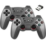 Airstorr Joystick Gamepad Çiftli Tv Pc Uyumlu 2.4g Gamepad Double Joystick Doungle Gri Oyun Konsolu