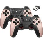 Airstorr Joystick Gamepad Çiftli Tv Pc Uyumlu 2.4g Gamepad Double Joystick Doungle Pembe Oyun Konsolu