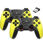Airstorr Joystick Gamepad Çiftli Tv Pc Uyumlu 2.4g Gamepad Double Joystick Doungle Sarı Oyun Konsolu