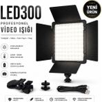 Airstorr LED300 Profesyonel Video Işığı Fotoğraf ve Video Çekim LED Paneli Ayarlanabilir Parlaklık Telefon Kamera Uyumlu Canlı Yayın Vlog Aydınlatma Lambası - Beyaz