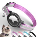Airtag Kedi Tasması Ayrılıkçı, Odokele Reflektörlü Kedi Tasması, Yavru Kedi için Apple Air Etiket Tutuculu, Kedi GPS Takip Cihazı Ayarlanabilir Yaka, Yavru Kedi ve Yavru Köpekler için Hızlı Çıkarma