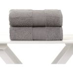 Airycot Koyu Gri 70X150 2'li Set Banyo Havlusu - 70 x 150 cm
